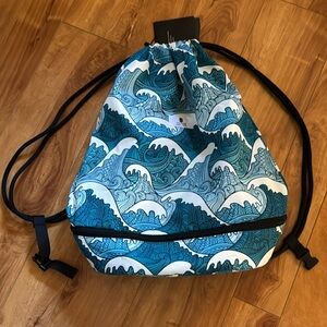 Wave wet/Dry Drawstring Bag Waterproof String Backpack Swim Pool Beach Gym bag